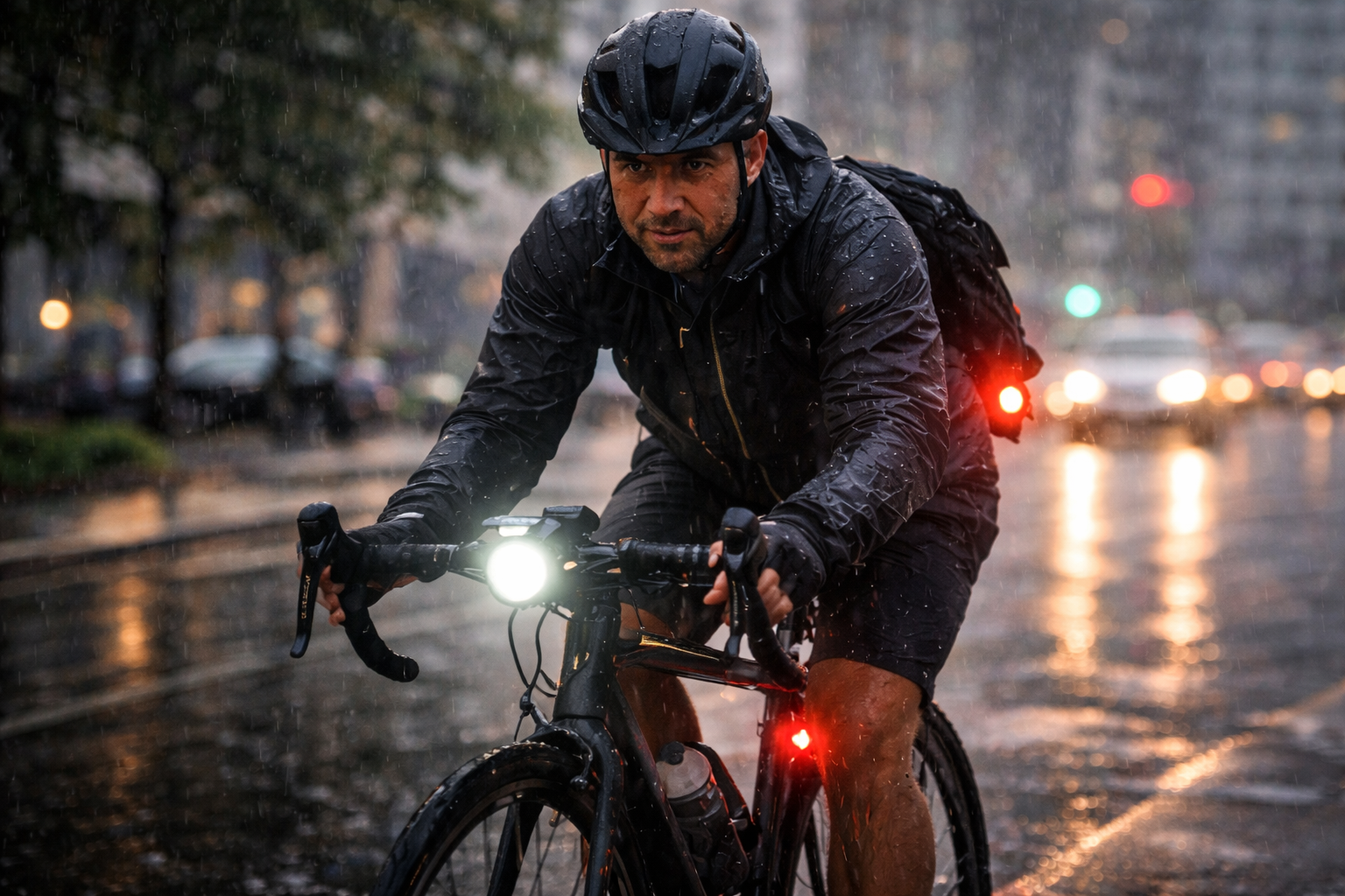 Cyclist-braves-rain-at-twilight