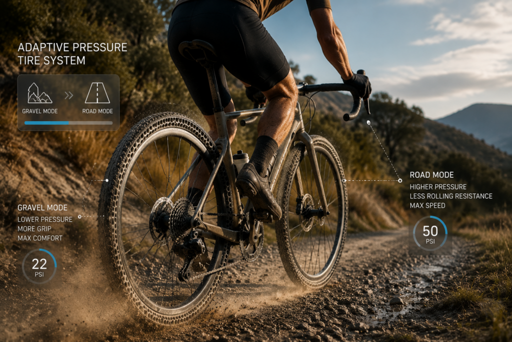 Adaptive cycling tech on rugged trail
