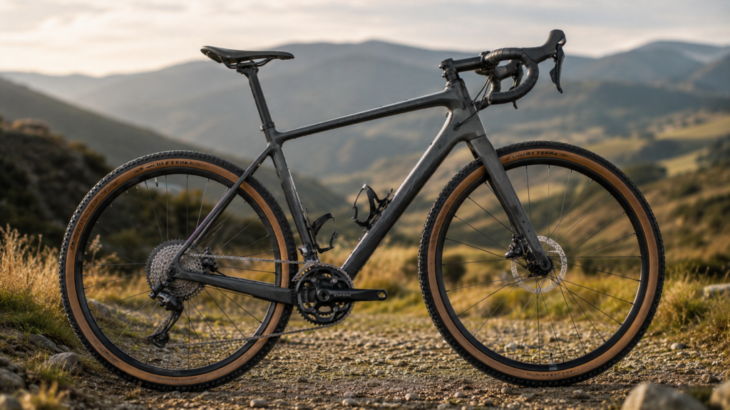 Carbon gravel bike frame with lightweight construction