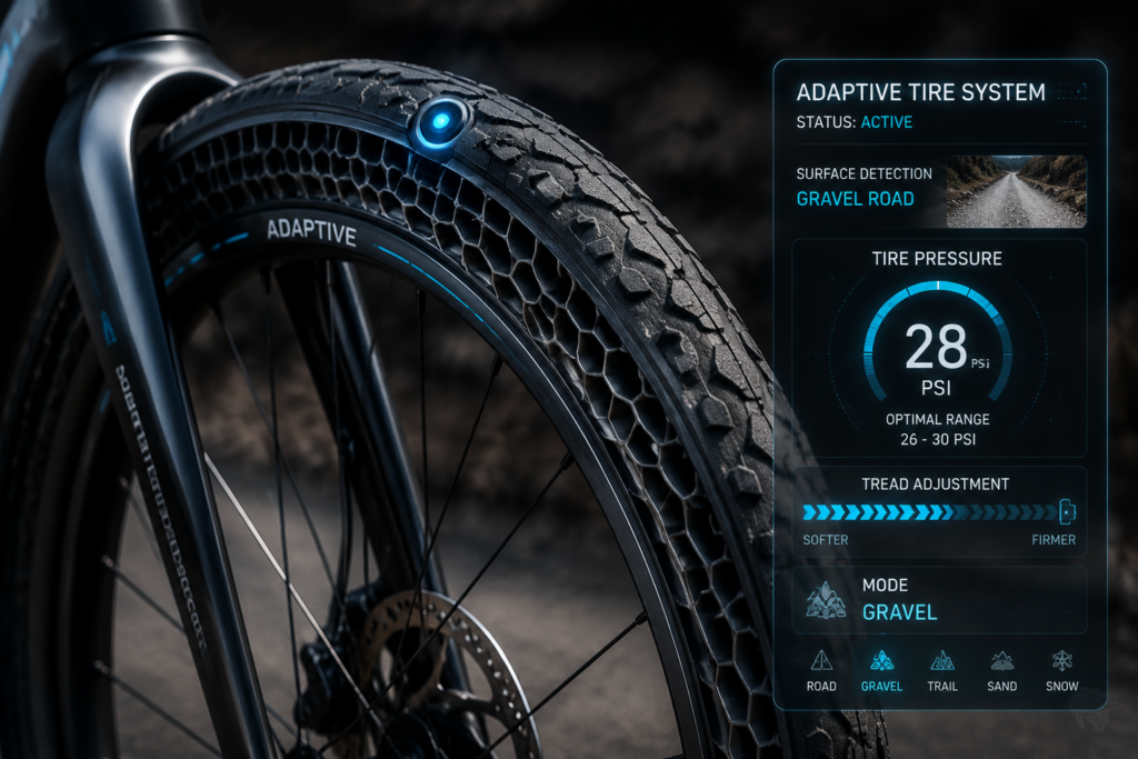 Futuristic adaptive tire system display