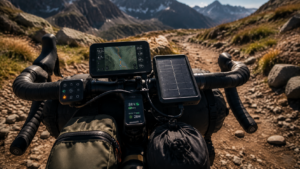 Bikepacking adventure on rugged mountain trail