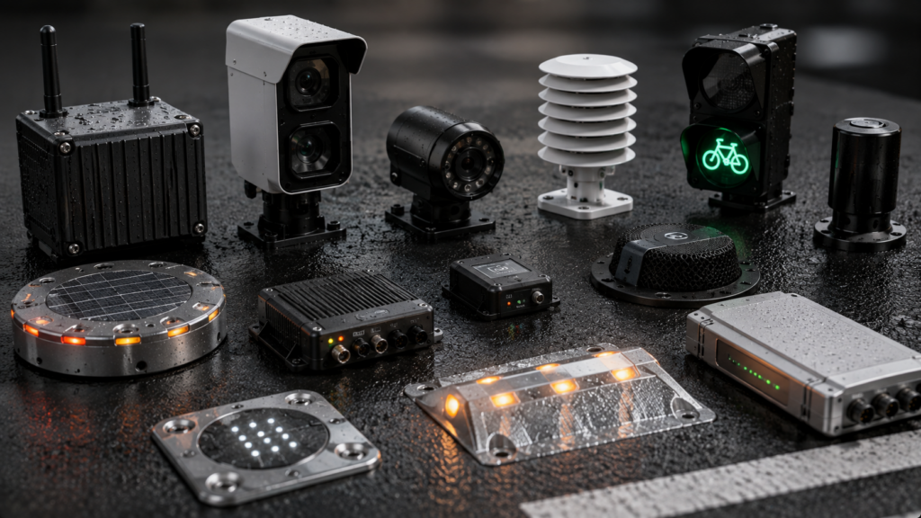 Connected cycling infrastructure sensors with AI traffic detection