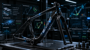 Smart bicycle frame using advanced composites and self-healing material technology