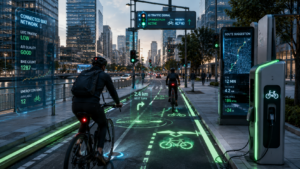 Smart cycling infrastructure with AI bike lanes