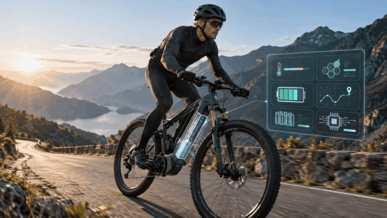 Electric bike using semi-solid-state battery technology with smart energy monitoring