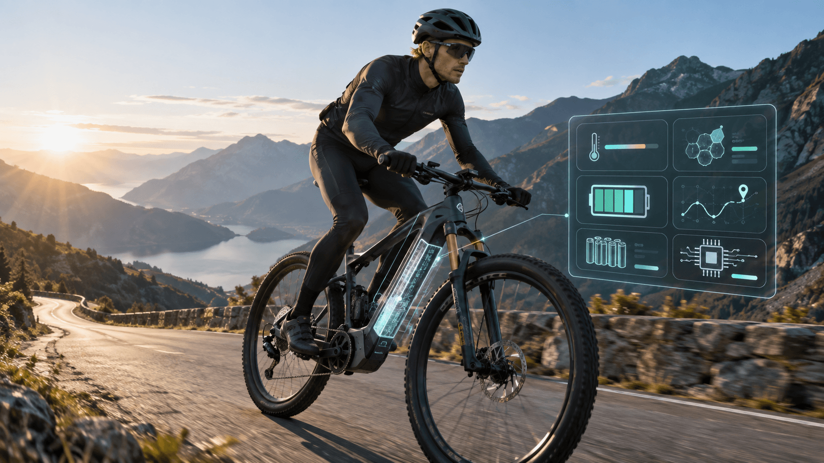 Electric bike using semi-solid-state battery technology with smart energy monitoring