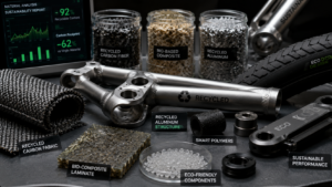 Recycled bicycle materials with sustainable composites and advanced smart material technology
