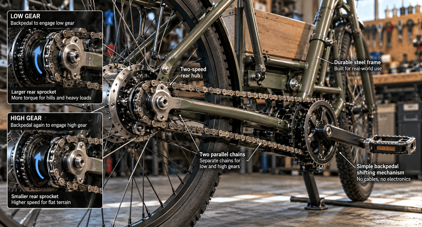 Two-Speed Utility Bike Drivetrain Guide